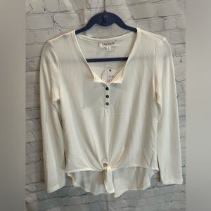 NWT pink Rose white long sleeve